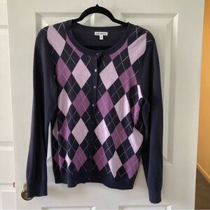 Croft & Barrow Purple Cardigan Sweater